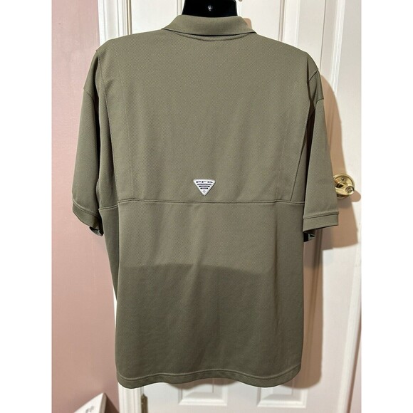 Columbia PFG Omni Shade Polo Mens Size XL Green Polyester Vented - Picture 4 of 9